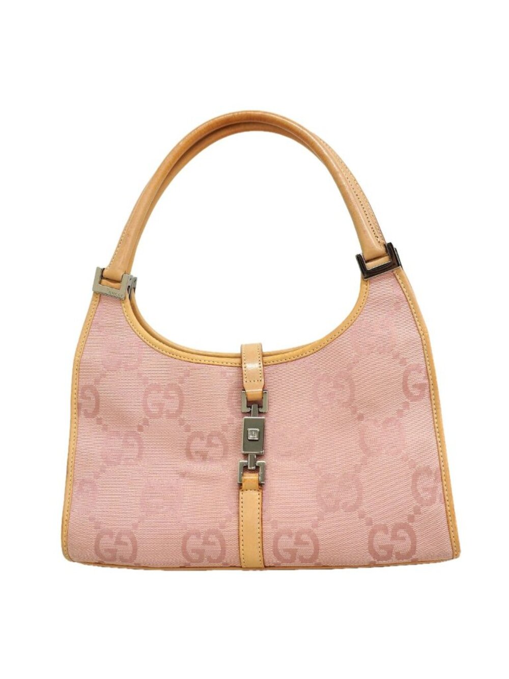 Gucci Handbag Jackie Jumbo GG Canvas Pink Silver